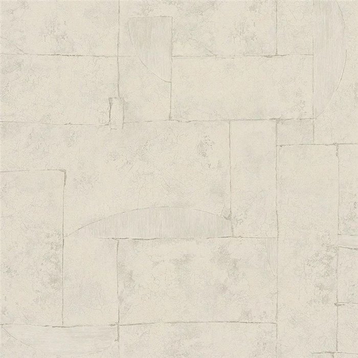 Marburg|Geometric Wallpaper with a beige plaster effect and modern platinum|Factory Style