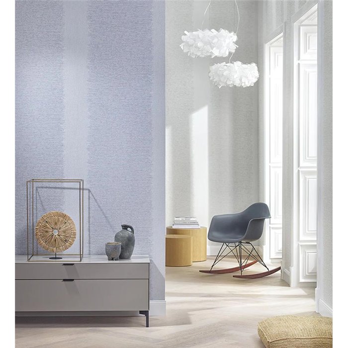 Marburg|Papel pintado textura con líneas horizontales blanco|Minimalista