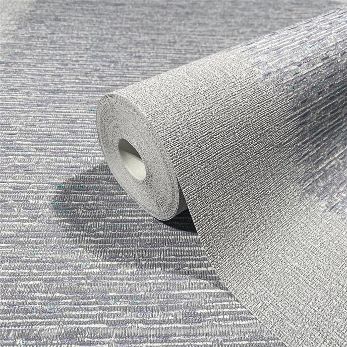 Papel pintado textura con líneas horizontales gris - Marburg Papis Loveday 33744