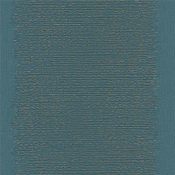 Papel pintado textura con líneas horizontales azul petróleo - Marburg Papis Loveday 33748