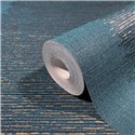 Marburg|Wallpaper texture with petroleum blue horizontal lines|Modern