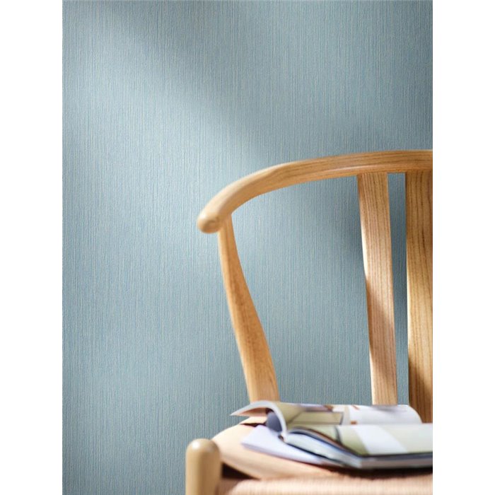 Marburg|Timeless turquoise blue striped plain wallpaper|Solid Colors