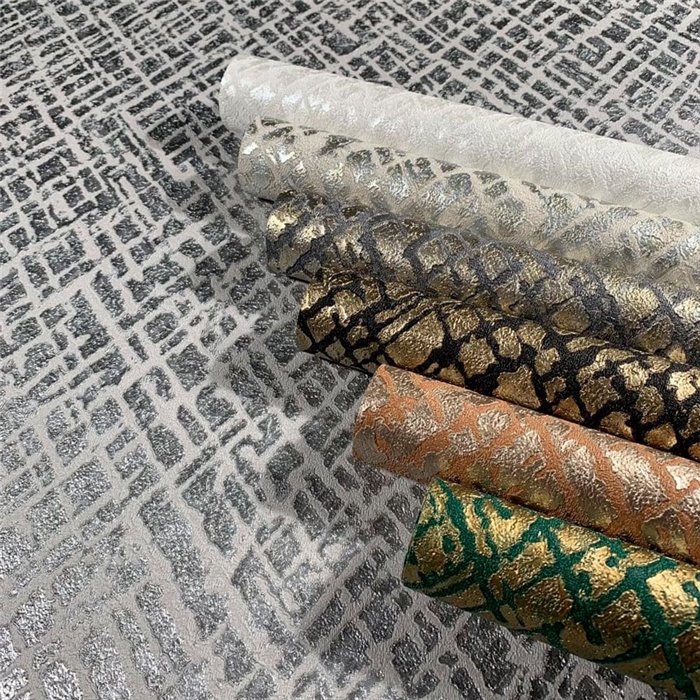 Marburg|Papel pintado mosáico estilo étnico dorado y verde moderno|Papel Pintado