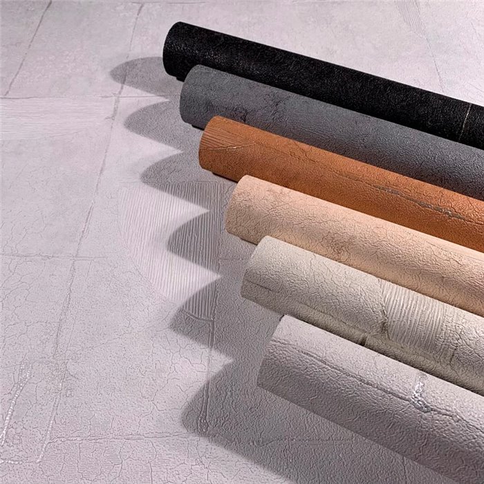 Marburg|Geometric Wallpaper with a modern silver and orange plaster effect|Wallpaper