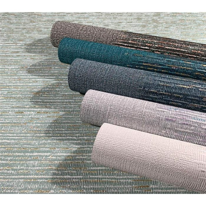 Papel pintado textura con líneas horizontales azul petróleo - Marburg Papis Loveday 33748