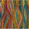 Marburg|Wall mural chromatic waves with golden reliefs|Wallmurals