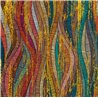 Marburg|Wall mural chromatic waves with golden reliefs|Wallmurals