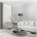 Marburg|Wallpaper 3D Waves silver and modern white|Modern