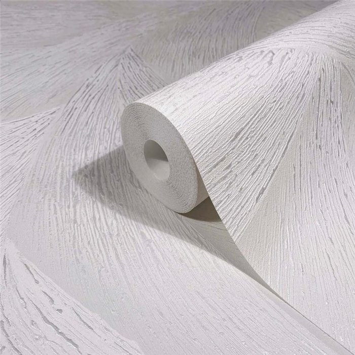 Marburg|Wallpaper 3D Waves silver and modern white|Modern