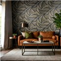 Marburg|Papier Peint Vagues 3D noir et or moderne|Papier Peint
