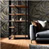 Marburg|Papier Peint Vagues 3D noir et or moderne|Papier Peint