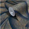 Marburg|Papier Peint Vagues 3D noir et or moderne|Papier Peint
