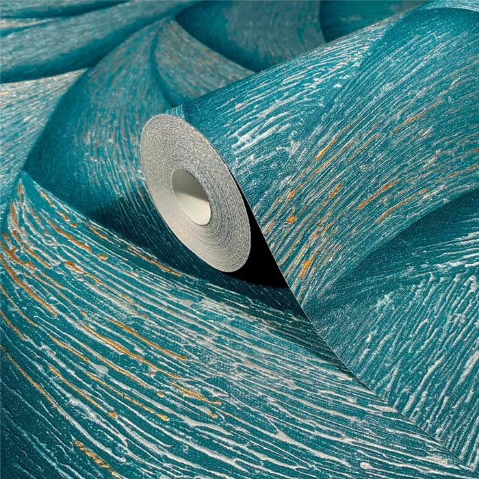 Marburg|Wallpaper Modern silver and blue 3D waves|Modern
