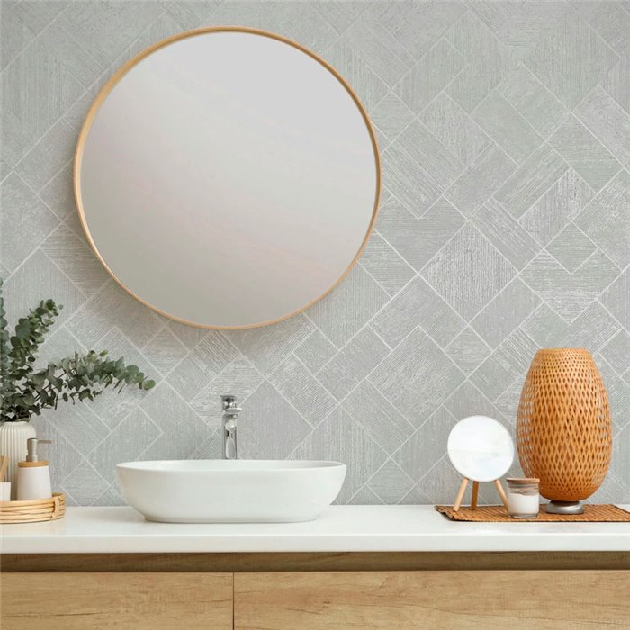 Marburg|Papel pintado geométrico blanco moderno|Papel Pintado