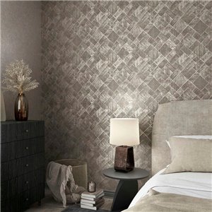 Marburg|Moderne greige geometrische Tapete|Zeitgenössisch 2