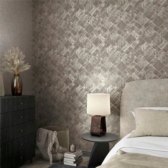 Marburg|Modern gray geometric wallpaper|Geometric