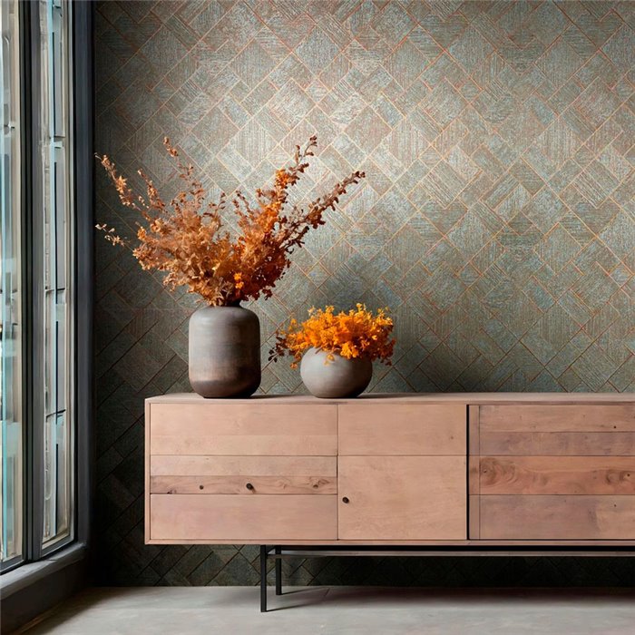 Marburg|Modern blue geometric wallpaper|Geometric