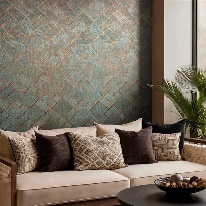Marburg|Modern blue geometric wallpaper|Geometric