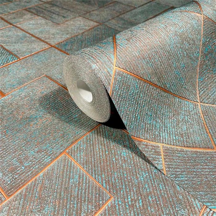 Marburg|Moderne blaue geometrische Tapete|Geometrisch