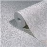 Marburg|Papel pintado floral ornamental gris claro damasco|Romántico