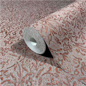 Marburg|Ornamental floral wallpaper in gold and blue damask|Floral