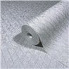 Papel pintado enrejado patrón de diamantes gris claro - Marburg Ritus 35536