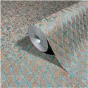 Marburg|Tapetenmuster; goldenes und blaues Rautenmuster|Modern