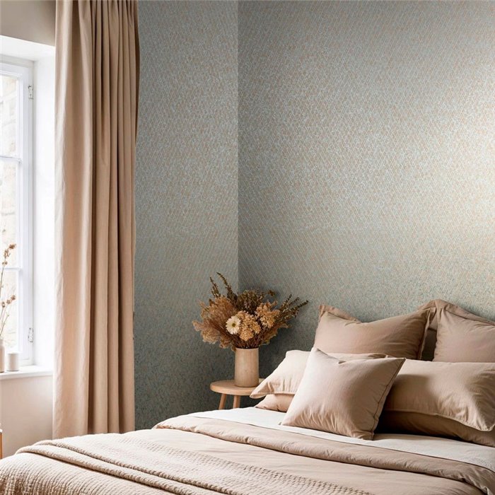 Marburg|Wallpaper lattice; golden and blue diamond pattern|Modern