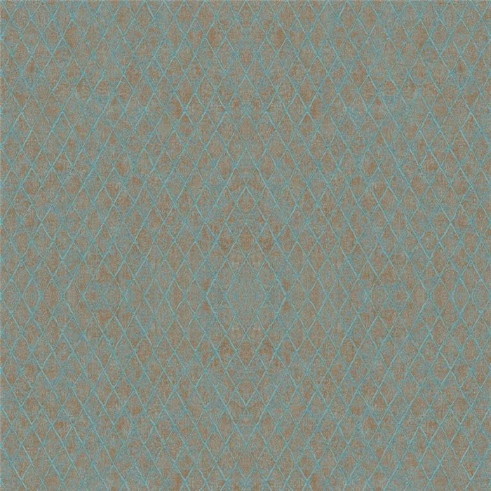 Marburg|Wallpaper lattice; golden and blue diamond pattern|Modern