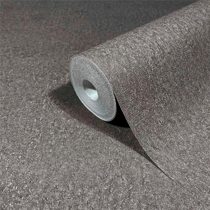 Marburg|Papel pintado estucado de yeso gris oscuro moderno|Imitacion Hormigón