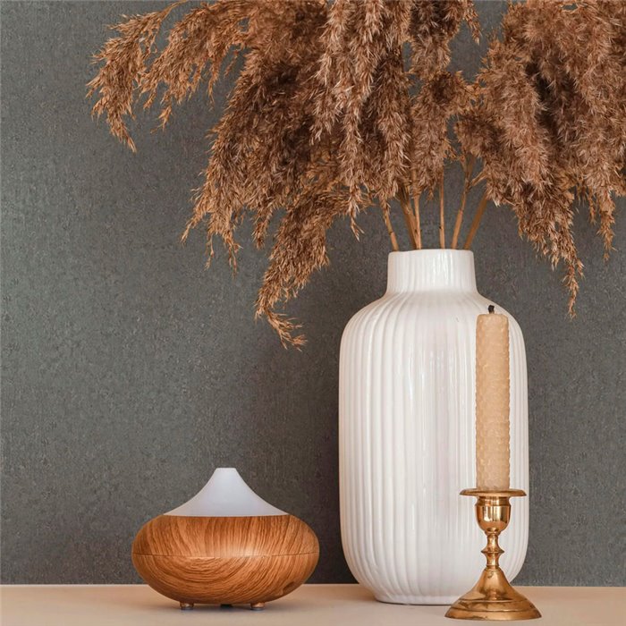 Marburg|Papel pintado estucado de yeso gris oscuro moderno|Imitacion Hormigón