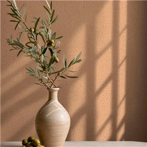 Casadeco|Vinyl-Tapete in brauner Textiloptik|Braun 2