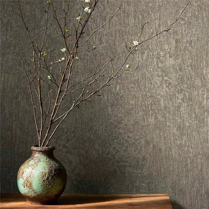 Marburg|Wallpaper stucco in modern brown and gray|Concrete Imitation