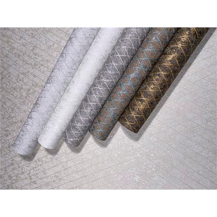 Marburg|Wallpaper lattice; golden and blue diamond pattern|Modern