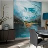 Marburg|Wall mural artistic face blue gold|Wallmurals
