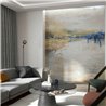 Marburg|Wall mural abstract landscape beige blue|Wallmurals
