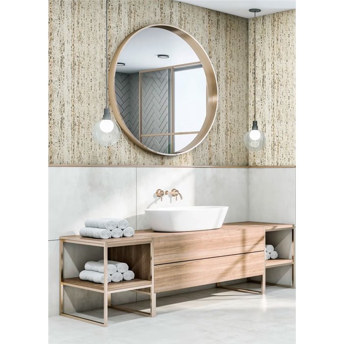 Marburg|Wallpaper contemporary beige travertine stone|Marble Imitation