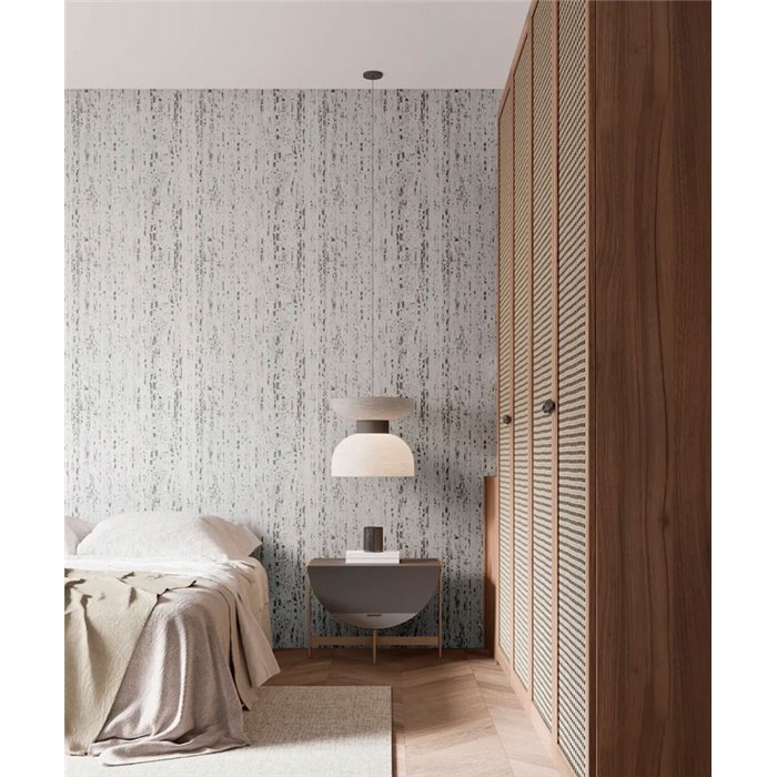 Marburg|Papier Peint pierre travertin gris et blanc contemporain|Imitation Marbre