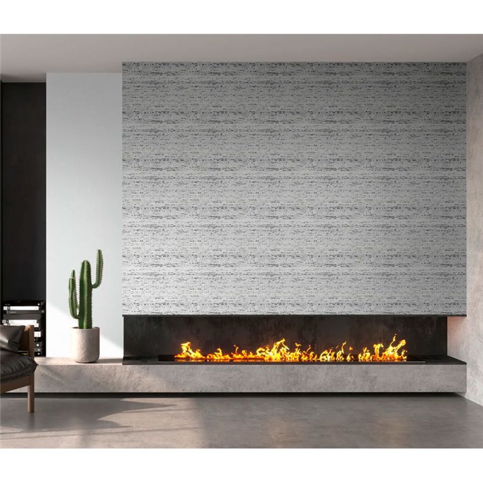 Marburg|Papel pintado piedra travertino gris y blanco contemporáneo|Imitacion Mármol