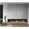 Marburg|Wallpaper contemporary gray and white travertine stone|Marble Imitation