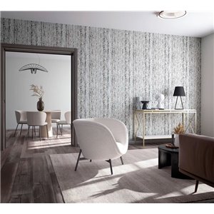 Marburg|Wallpaper contemporary gray and white travertine stone|Marble Imitation 2