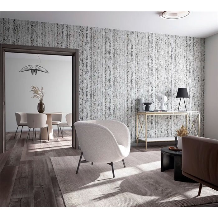 Marburg|Wallpaper contemporary gray travertine stone|Marble Imitation