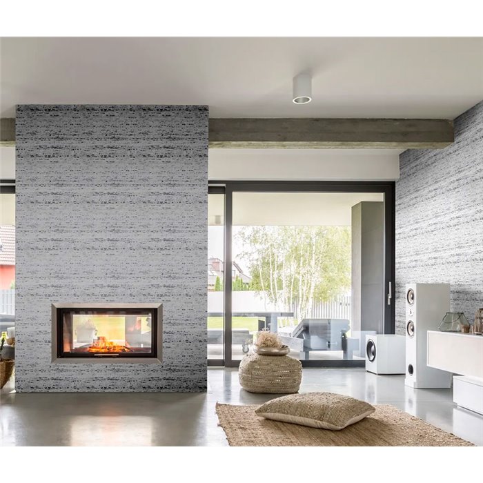 Marburg|Wallpaper contemporary gray travertine stone|Marble Imitation