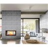Marburg|Wallpaper contemporary gray travertine stone|Marble Imitation