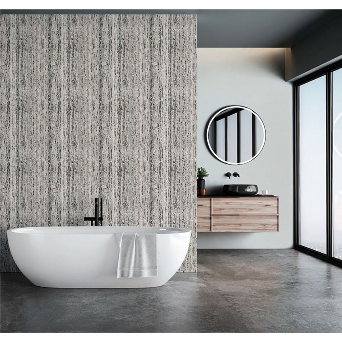 Marburg|Wallpaper modern brown and gray travertine stone|Marble Imitation