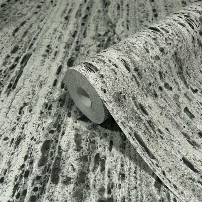 Marburg|Papel pintado piedra travertino marrón y gris moderno|Imitacion Mármol