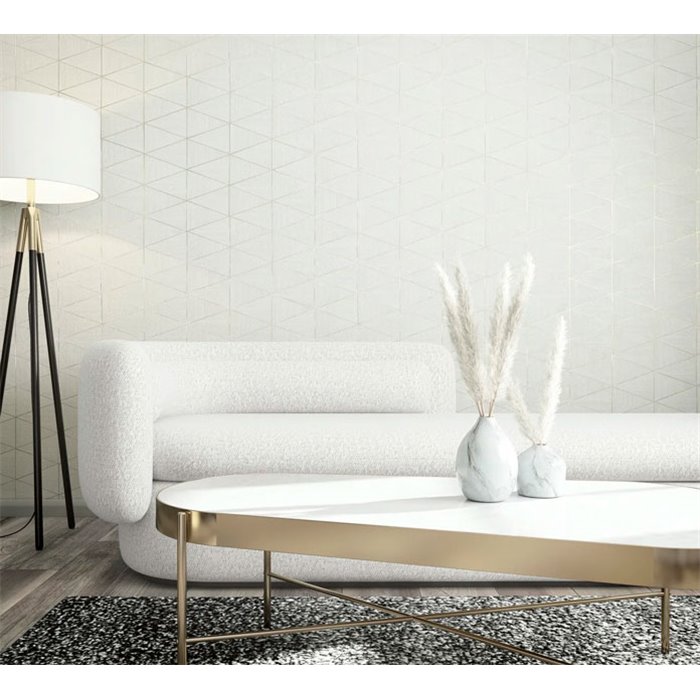 Marburg|Modern white wood-effect geometric wallpaper|Wallpaper