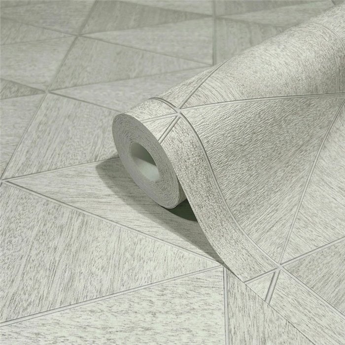 Marburg|Papier Peint géométrique effet bois gris et beige moderne|Imitation Bois
