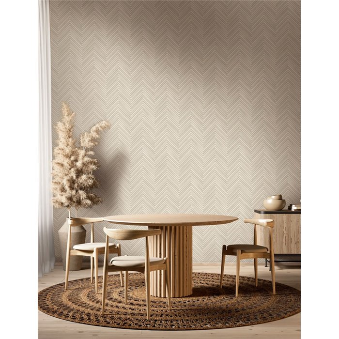 Marburg|Papel pintado patrón espiga efecto madera beige moderno|Imitacion Madera