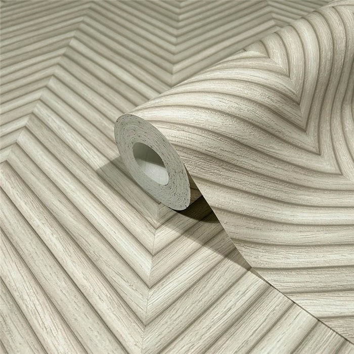 Marburg|Papel pintado patrón espiga efecto madera beige moderno|Imitacion Madera